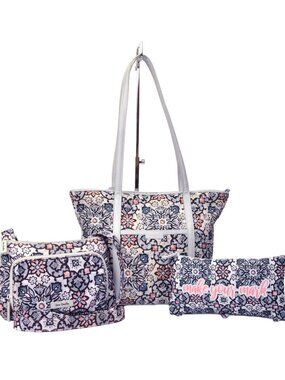 Vera Bradley 'Lisbon Medallion Matching Set Tote, Crossbody and Pencil Pouch